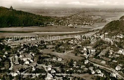 AK / Ansichtskarte 73830256 Hausberge_Porta_Westfalica Fliegeraufnahme 