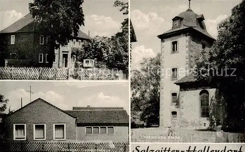 AK / Ansichtskarte 73830332 Hallendorf Kindergarten Ev Gemeindehaus Ev Kirche Hallendorf