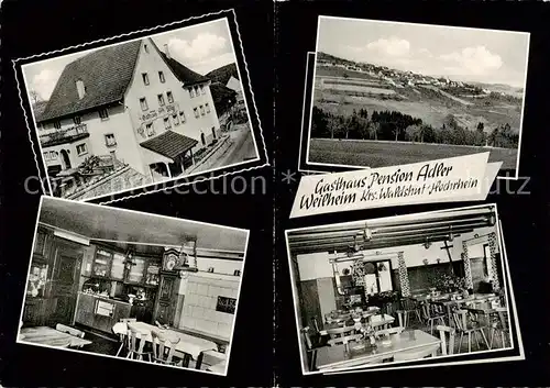 AK / Ansichtskarte 73830395 Weilheim_Waldshut Gasthaus Pension Adler Gastraeume Panorama Weilheim Waldshut