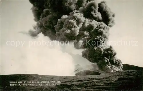 AK / Ansichtskarte Aso_Japan Terrible view of the crater National Park 