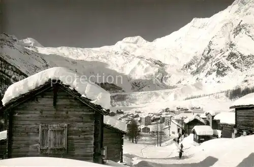 AK / Ansichtskarte Saas Fee_VS mit Allalinhorn Alphubel Taeschhorn 