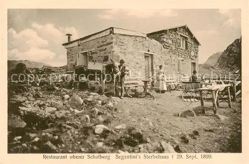 AK / Ansichtskarte Pontresina Restaurant oberer Schafberg Segantinis Serbehaus Pontresina