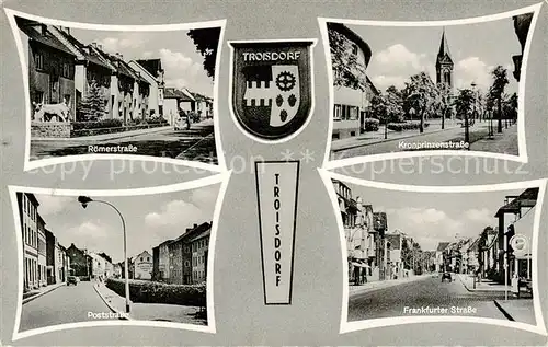 AK / Ansichtskarte 73831728 Troisdorf Roemerstrasse Poststrasse Kronprinzenstrasse Frankfurter Strasse Troisdorf