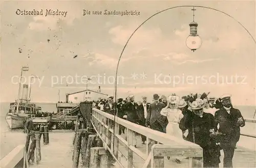 AK / Ansichtskarte 73831786 Misdroy_Ostseebad_Miedzyzdroje_PL Die neue Landungsbruecke 