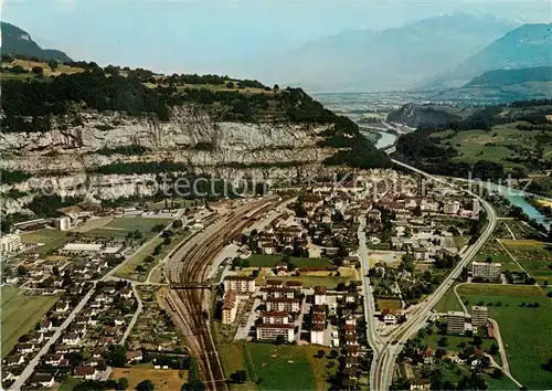 AK / Ansichtskarte  Saint_Maurice_VS Plaine du Rhone Vue aerienne Saint_Maurice_VS