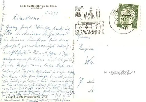 AK / Ansichtskarte 73832023 Sigmaringen an der Donau mit Schloss Sigmaringen