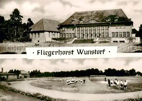 AK / Ansichtskarte 73832041 Wunstorf Fliegerhorst Offiziers Kasino Sportplatz Wunstorf