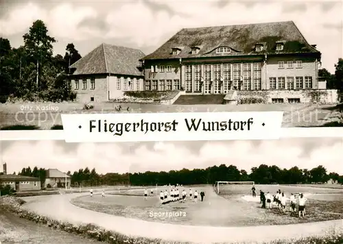 AK / Ansichtskarte 73832043 Wunstorf Fliegerhorst Offiziers Kasino Sportplatz Wunstorf