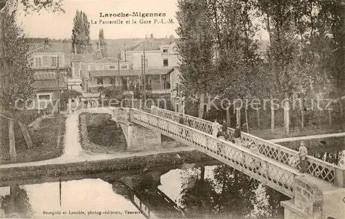 AK / Ansichtskarte Laroche_Migennes la Passerelle et la Gare PLM Laroche Migennes