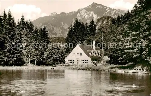 AK / Ansichtskarte Bad_Faulenbach Bade Cafe Restaurant am See Allgaeuer Alpen Bad_Faulenbach