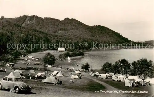 AK / Ansichtskarte 73832545 Klopeinersee_Kaernten_AT Am Campingplatz 