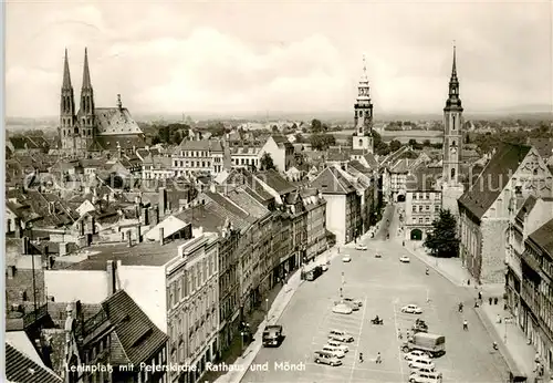 AK / Ansichtskarte 73832690 Goerlitz__Sachsen Leninplatz mit Peterskirche Rathaus und Moench 