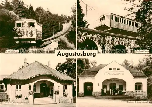 AK / Ansichtskarte 73832734 Augustusburg Drahtseilbahn Stationen Augustusburg