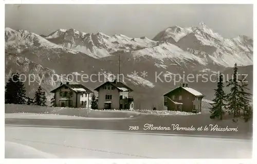 AK / Ansichtskarte Montana Vermala et le Weisshorn Montana Vermala