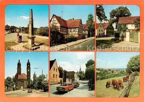 AK / Ansichtskarte Dresden_Elbe Postmeilensaeule Mockritz Alt Gostritz Christuskirche Strehlen Alt Leubnitz Teilansicht Heiliger Born 