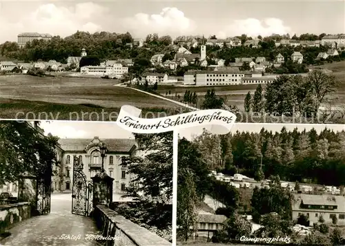 AK / Ansichtskarte 73833089 Schillingsfuerst Panorama Schloss Hohenlohe Campingplatz Schillingsfuerst