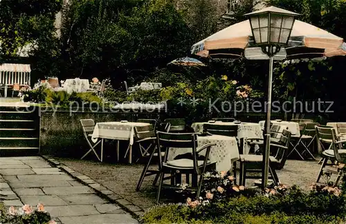 AK / Ansichtskarte 73833184 Darmstadt Konditorei Schwarz Gartenterrasse Darmstadt