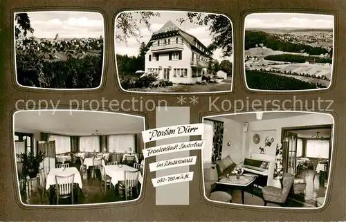 AK / Ansichtskarte 73833218 Lauterbad_Freudenstadt Pension Duerr Panorama Gastraeume 