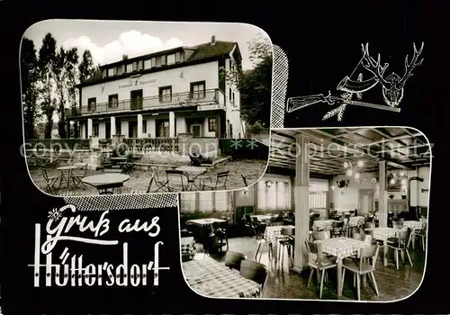 AK / Ansichtskarte Huettersdorf Hotel Hubertushof Terrasse Speisesaal Huettersdorf