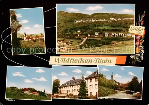 AK / Ansichtskarte Wildflecken Panorama Kreuzberg Kloster Kreuzberg Wildflecken