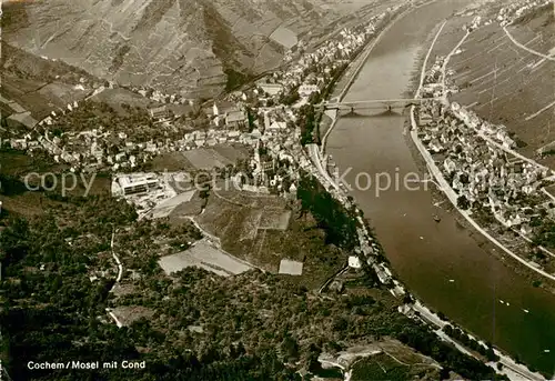 AK / Ansichtskarte Cochem_Kochem_Mosel Fliegeraufnahme mit Cond 