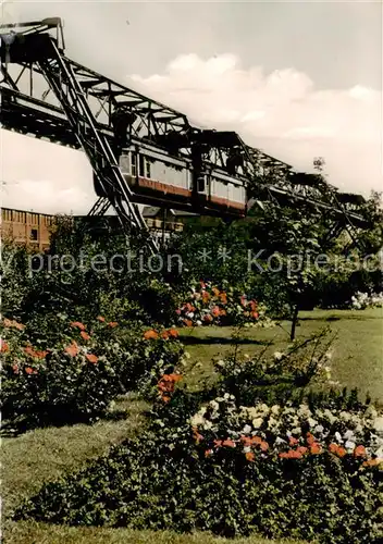 AK / Ansichtskarte Barmen_Wuppertal Schwebebahn am Theater Barmen Wuppertal