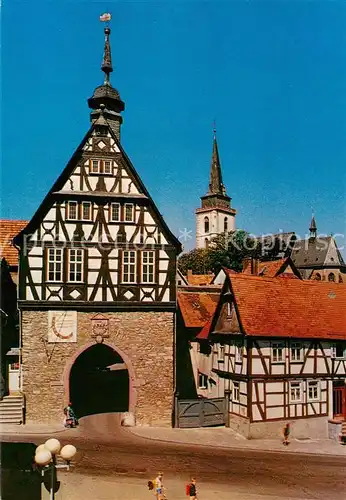 AK / Ansichtskarte Oberursel_Taunus Altes Rathaus und Kath Kirche Oberursel Taunus