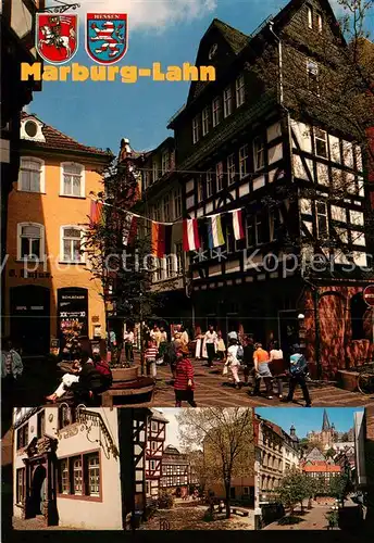 AK / Ansichtskarte Marburg_Lahn Fussgaengerzone Teilansichten Marburg_Lahn