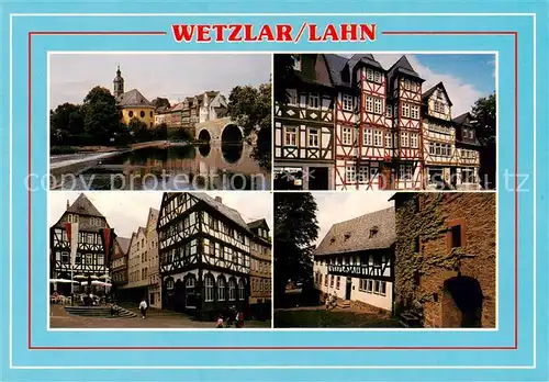 AK / Ansichtskarte Wetzlar_Lahn Bruecke Kirche Fachwerkhaeuser 