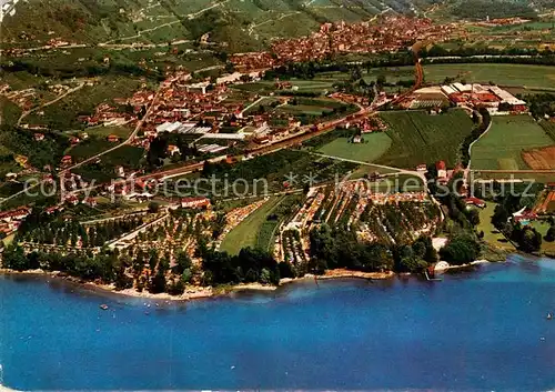 AK / Ansichtskarte  Tenero_Lago_Maggiore_TI Veduta aerea 