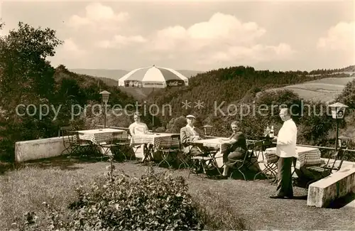 AK / Ansichtskarte Kurtscheid Gasthaus Pension Alois Beck Terrasse Kurtscheid