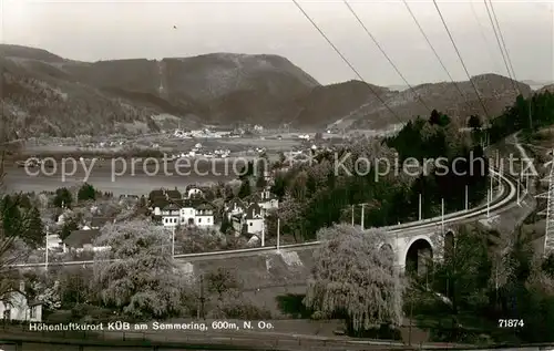 AK / Ansichtskarte 73835025 Kueb_Semmering Panorama Eisenbahn Viadukt Kueb_Semmering