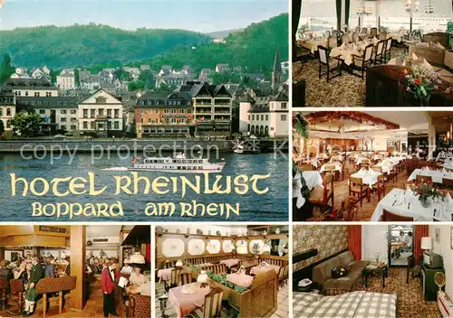 AK / Ansichtskarte 73835126 Boppard_Rhein Hotel Rheinlust Gastraeume Bar Zimmer Boppard Rhein
