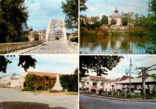 AK / Ansichtskarte Castelmoron sur Lot_47 Pont Routier Le Lot Monument aux Morts La Halle 