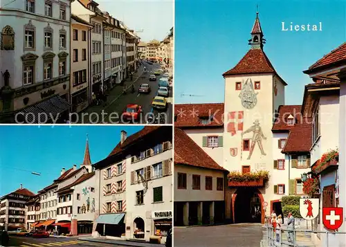 AK / Ansichtskarte  Liestal_BL Strassenpartien Stadtturm 