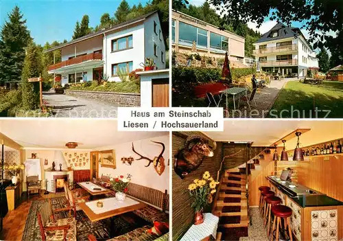 AK / Ansichtskarte 73835574 Liesen Haus am Steinschab Gastraeume Bar Liesen