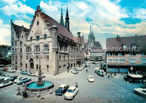 AK / Ansichtskarte Ulm__Donau Rathaus Marktplatz 