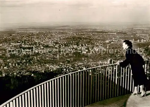 AK / Ansichtskarte Stuttgart Blick vom Fernsehturm Turmrestaurant Stuttgart