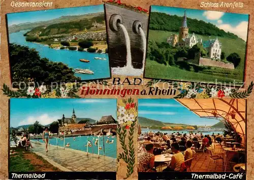 AK / Ansichtskarte Bad_Hoenningen Panorama Schloss Arenfels Thermalbad Cafe Bad_Hoenningen