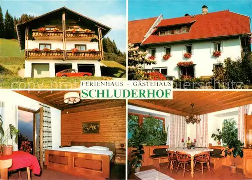 AK / Ansichtskarte Kreuth_Kaernten Ferienhaus Gaestehaus Schluderhof Zimmer Gaststube Kreuth Kaernten