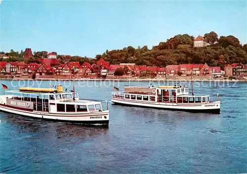 AK / Ansichtskarte Lauenburg_Elbe Weisse Elbeflotte auf der Elbe Lauenburg Elbe