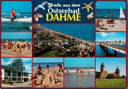 AK / Ansichtskarte Dahme__Ostseebad_Holstein Strandpartien Teilansichten Fliegeraufnahme  