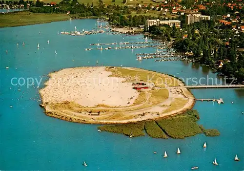 AK / Ansichtskarte Steinhuder_Meer_Wunstorf Badeinsel Fliegeraufnahme 