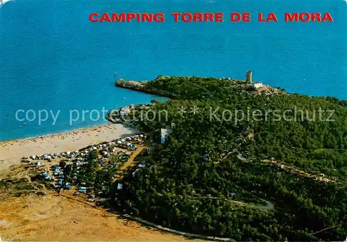 AK / Ansichtskarte Tarragona_ES Campingplatz Torre de la Mora Fliegeraufnahme 