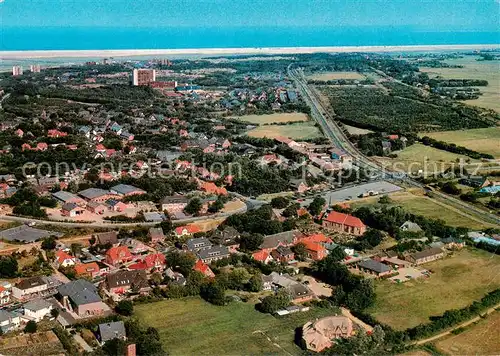 AK / Ansichtskarte St Peter Ording OT Dorf mit OT Bad Fliegeraufnahme 