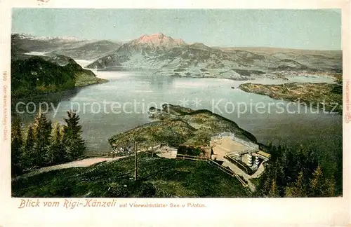 AK / Ansichtskarte  Rigi_Kaenzeli Vierwaldstaetter See und Pilatus  Rigi Kaenzeli