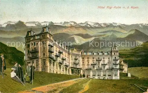 AK / Ansichtskarte  Rigi_Kulm Hotel Rigi Kulm m. d. Alpen Rigi_Kulm