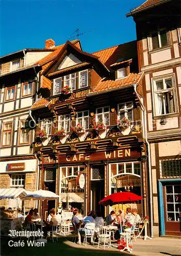 AK / Ansichtskarte 73837503 Wernigerode_Harz Cafe Wien Wernigerode Harz