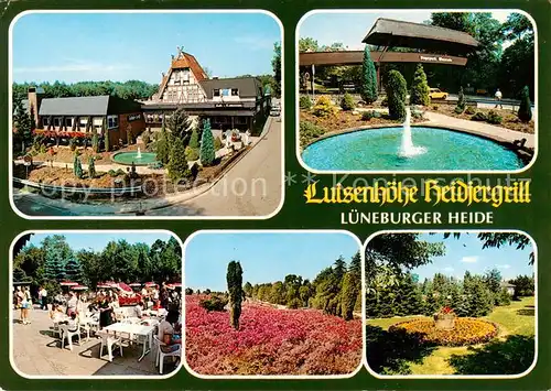 AK / Ansichtskarte Walsrode_Lueneburger_Heide Luisenhoehe Heidjergrill Vogelpark Fontaene Walsrode_Lueneburger_Heide