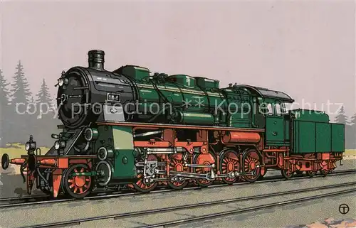 AK / Ansichtskarte 73837894 Hanomag Eisenbahn Heissdampfer Gueterzug Hanomag